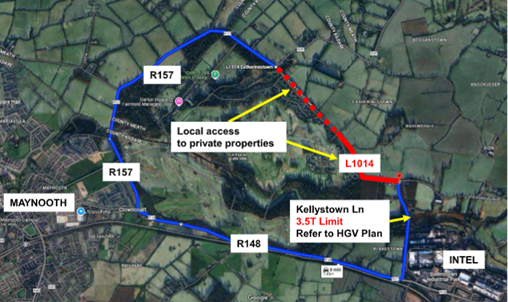 Road closure and diversion route