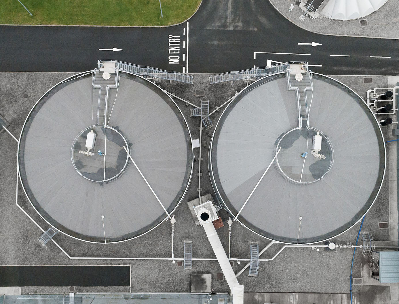 Arial view of Shanganagh wastewater treatment plant