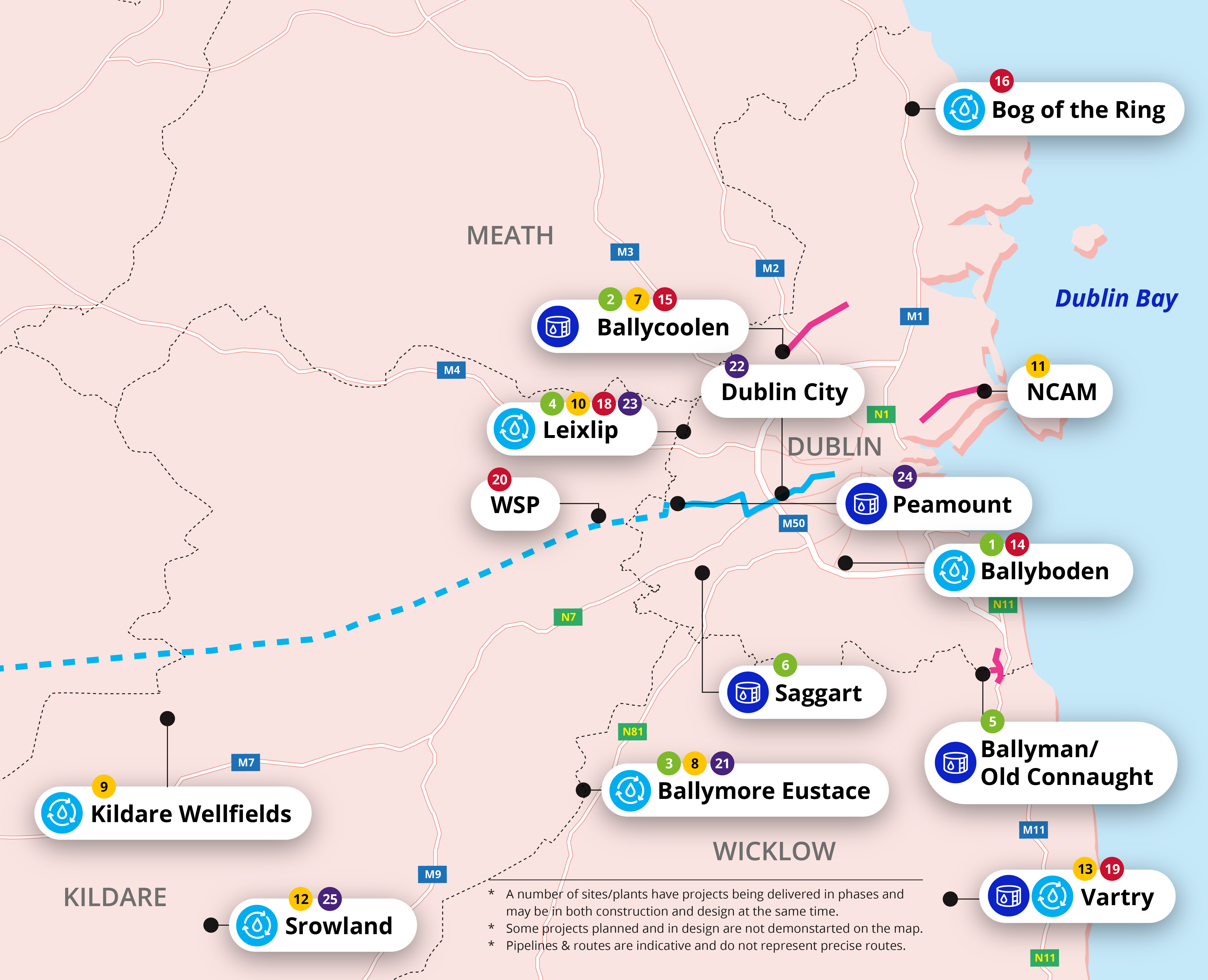 Detailed GDA Dublin Map