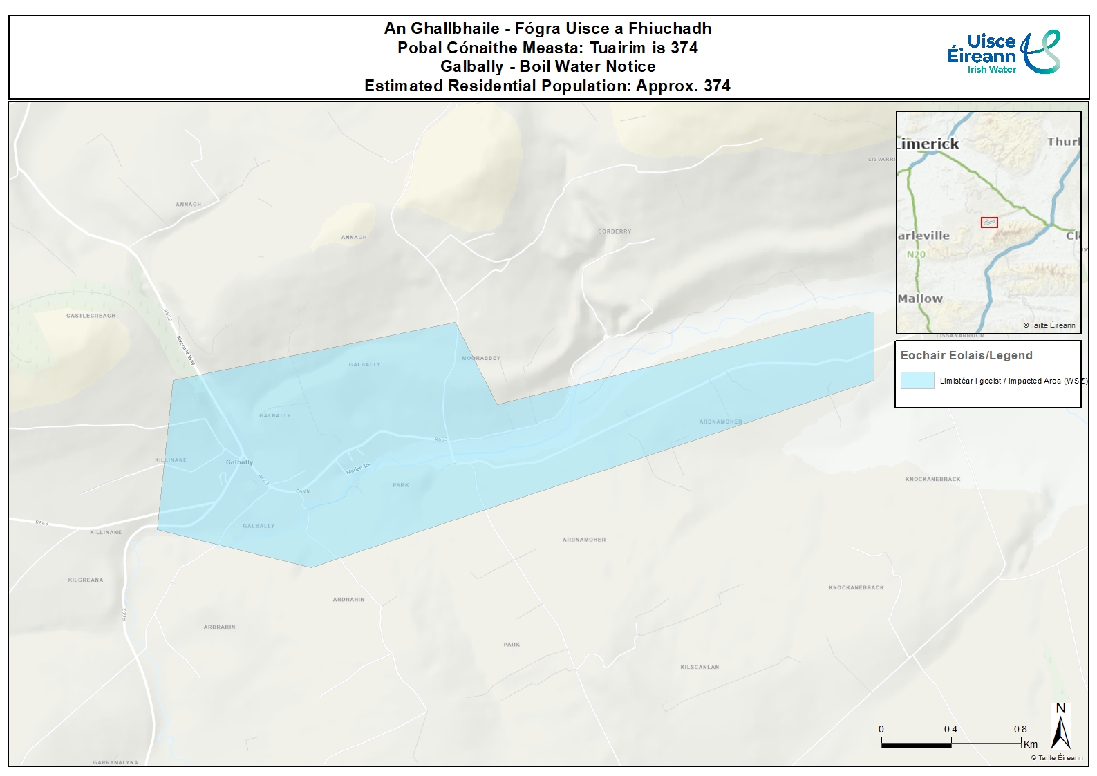Galbally PWS Impacted Area