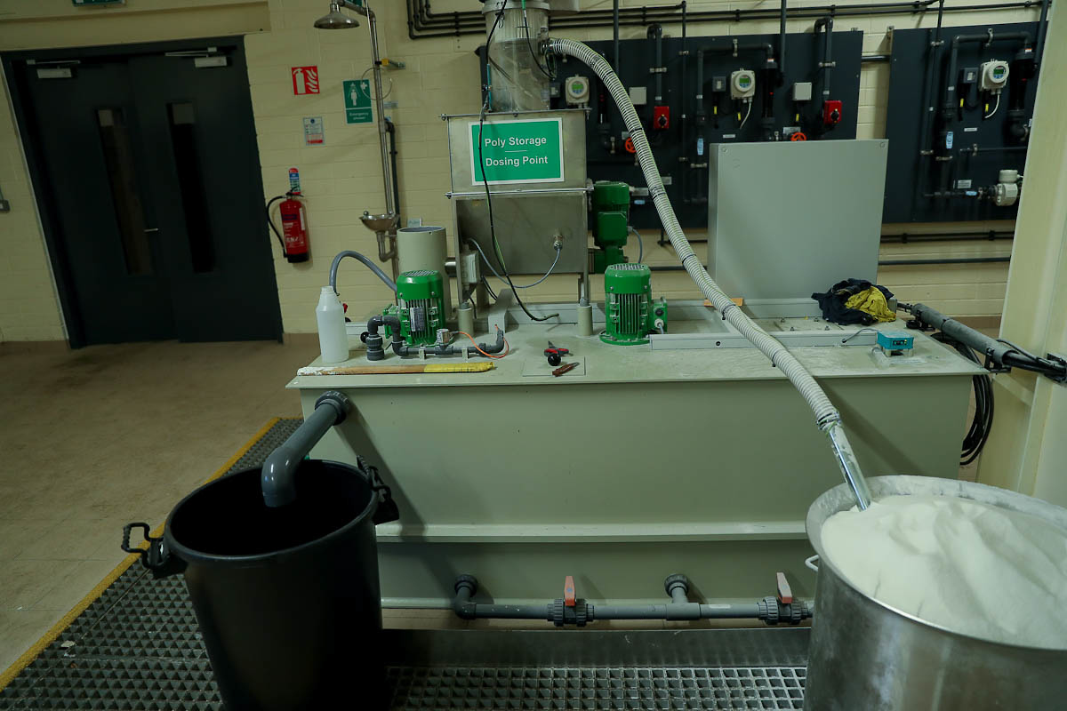 Control room in a water treatment plant