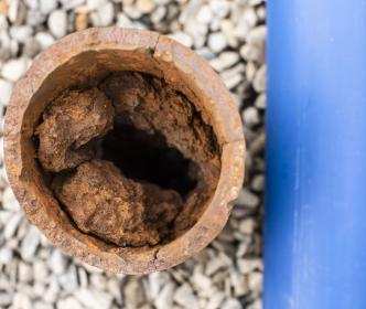 Old and new pipe 